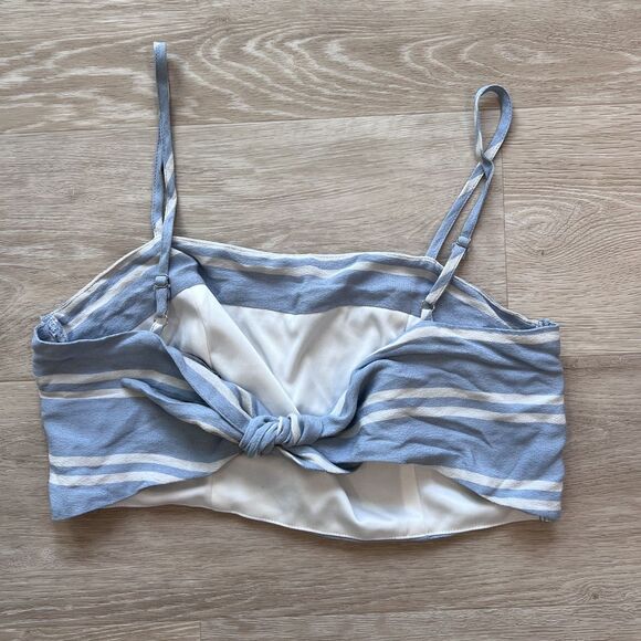 Lulu's Two Piece Coastal Living Blue & White Stripped Set-Size S - Picture 5 of 11